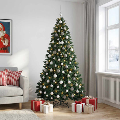 Artificial Christmas Tree Dark Green with Bauble 210 cm