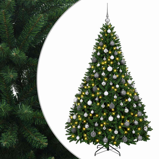Artificial Christmas Tree Mid-green with Ornament 240 cm