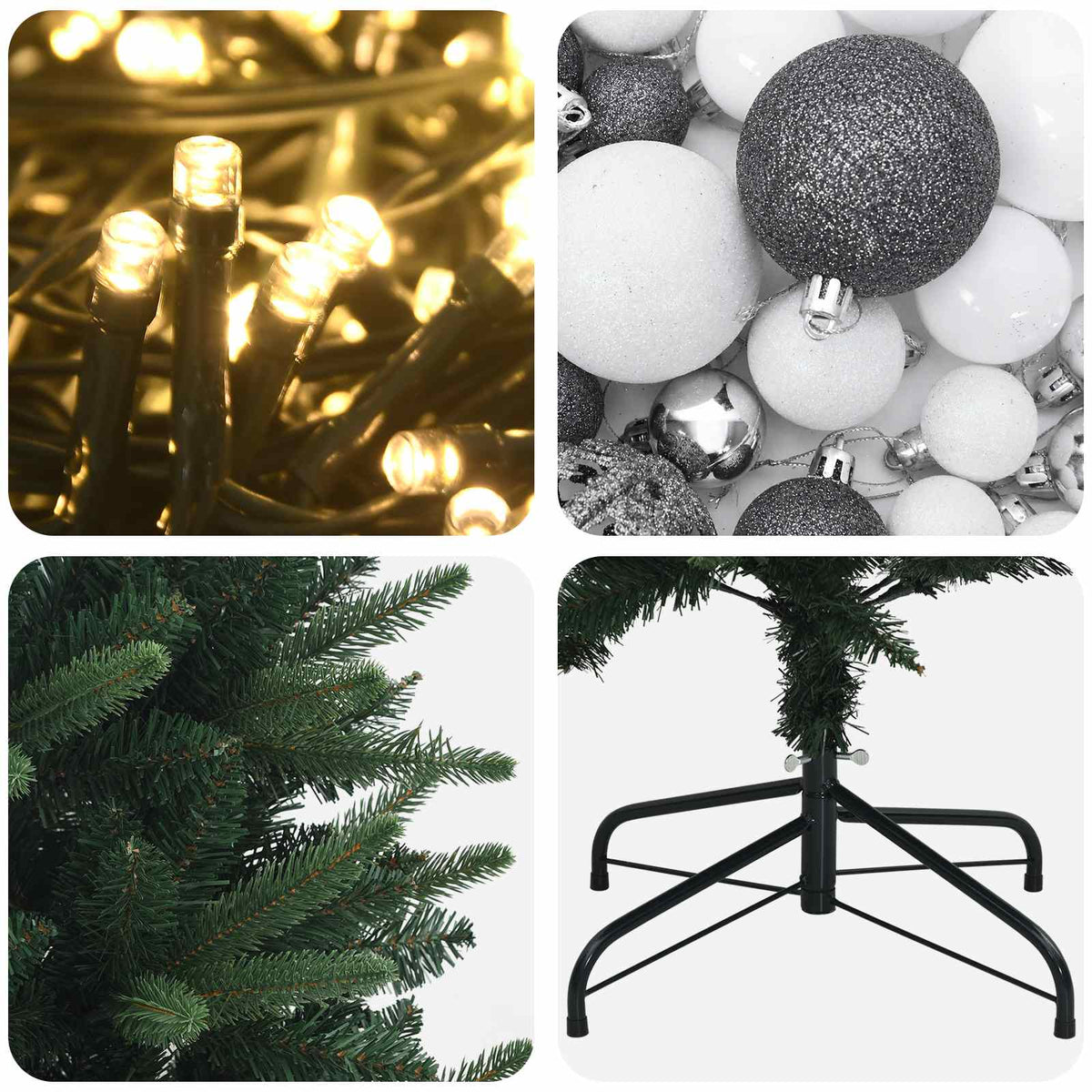 Artificial Christmas Tree with Bauble 180 cm 300 LEDs