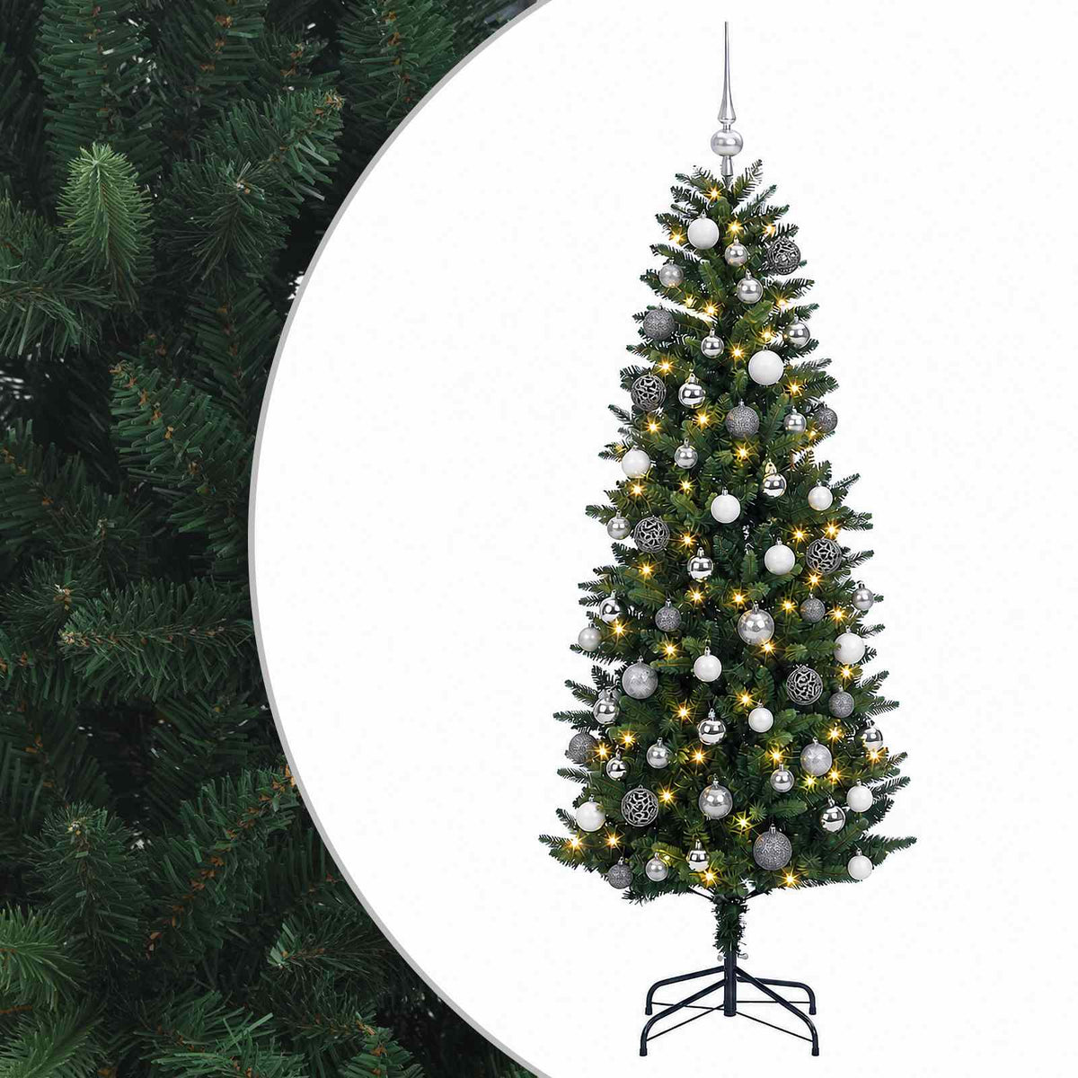 Artificial Christmas Tree with Bauble 240 cm 300 LEDs