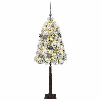 Artificial Hinged Christmas Tree with Baubles 180 cm 300 LEDs