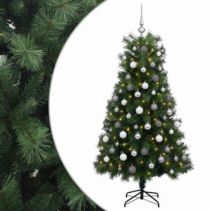 Artificial Hinged Christmas Tree with Baubles 240 cm 300 LEDs