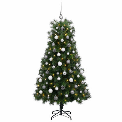 Artificial Hinged Christmas Tree with Baubles 240 cm 300 LEDs