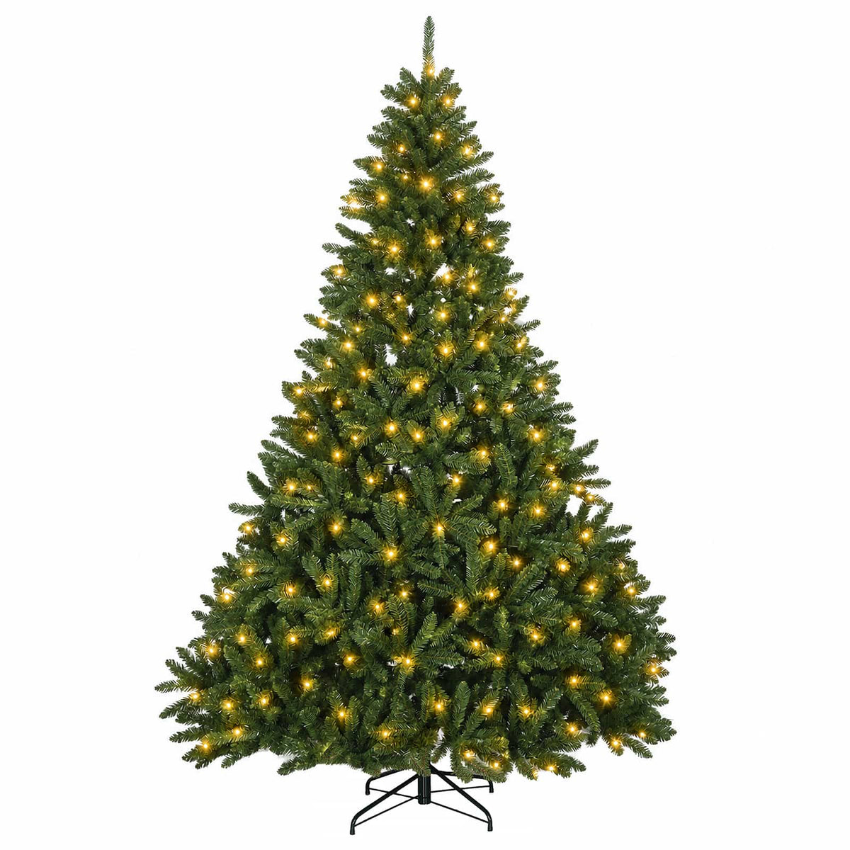 Artificial Hinged Christmas Tree 270 cm 600 LEDs Warm White