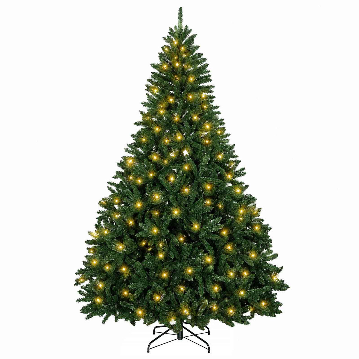 Artificial Hinged Christmas Tree 270 cm 300 LEDs Warm White