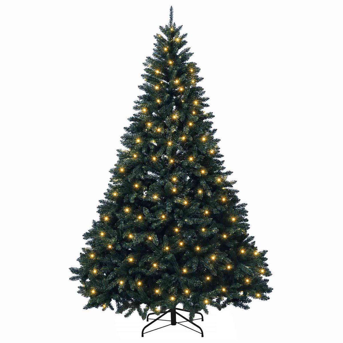 Artificial Hinged Christmas Tree 270 cm 600 LEDs Warm White