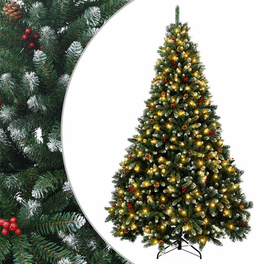 Artificial Hinged Christmas Tree 270 cm 300 LEDs Warm White