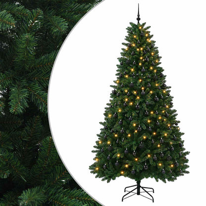 Artificial Christmas Tree Mid-green with Bauble 270 cm 600 LEDs