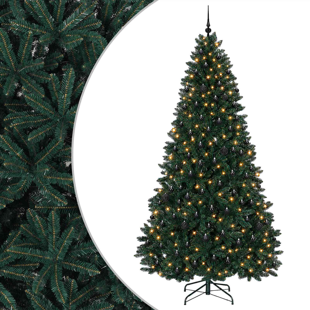 Artificial Christmas Tree Dark Green with Bauble 270 cm