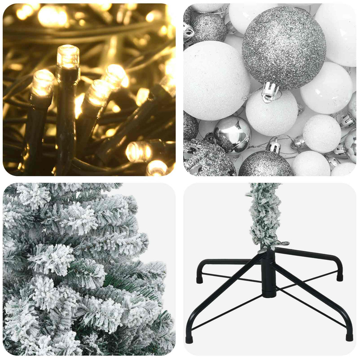 Artificial Christmas Tree Dark Green with Bauble 300 cm