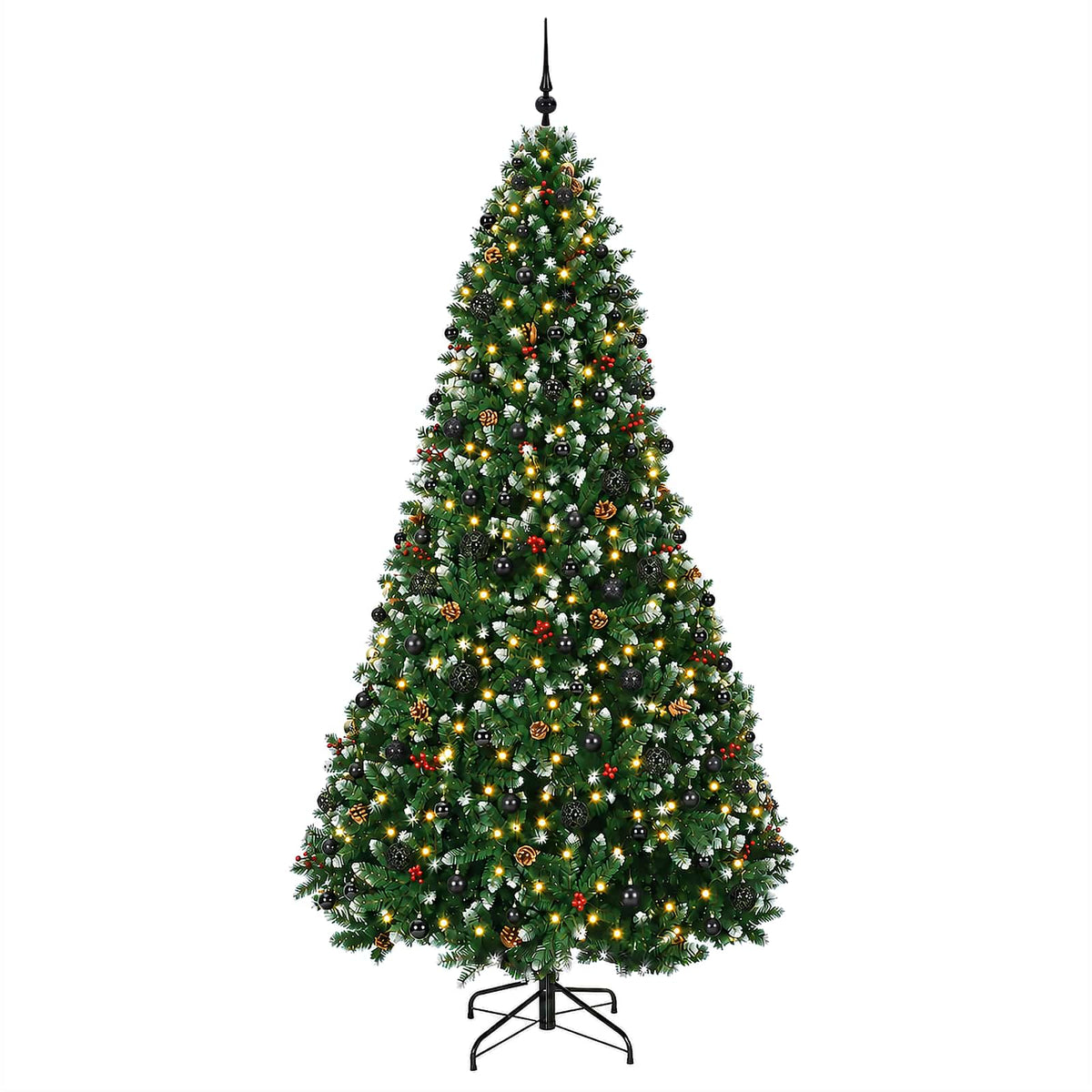 Artificial Christmas Tree Green with Baubles 300 cm 300 LEDs
