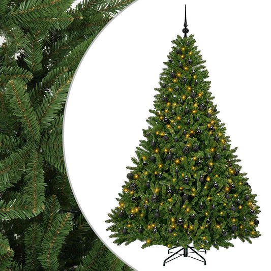 Artificial Christmas Tree Light Green with Baubles 300 cm