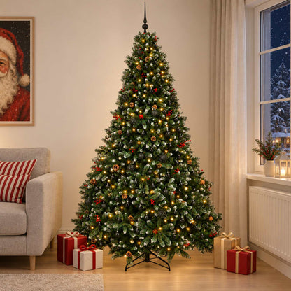 Artificial Christmas Tree Green with Bauble 300 cm 600 LEDs