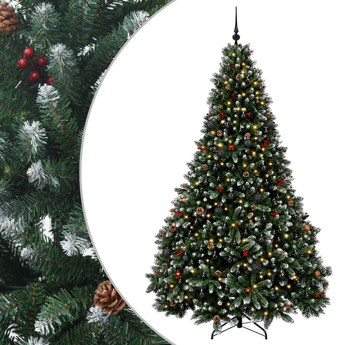 Artificial Christmas Tree Green with Bauble 300 cm 600 LEDs