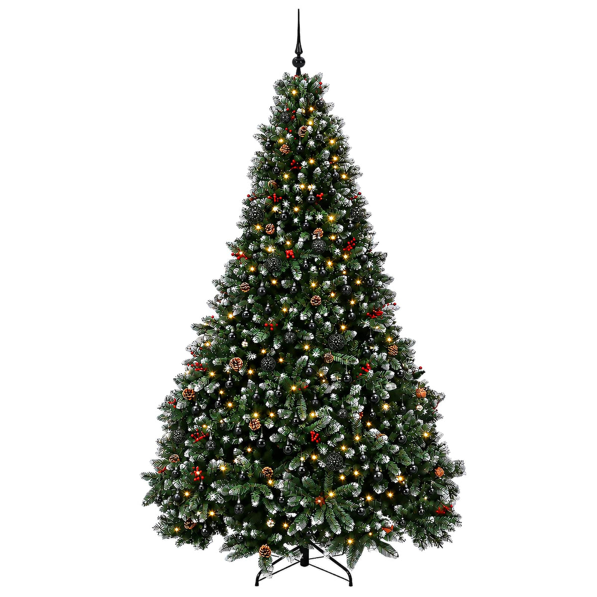 Artificial Christmas Tree Green with Bauble 300 cm 600 LEDs