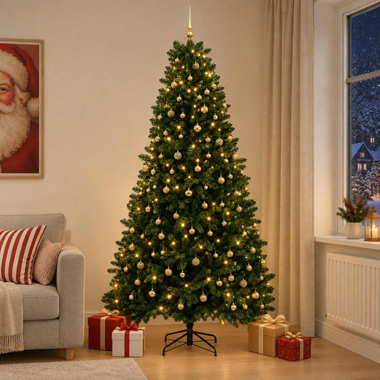 Artificial Christmas Tree Mid-green with Ornament 300 cm