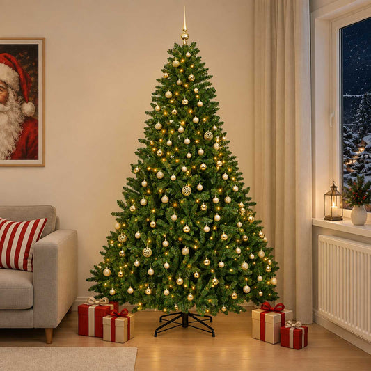 Artificial Christmas Tree Light Green with Bauble 300 cm