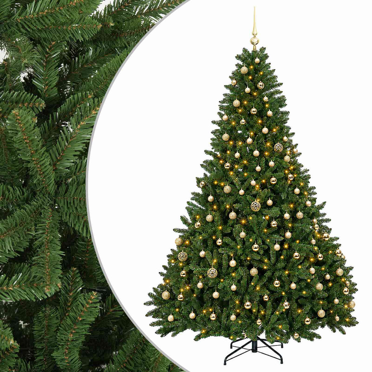 Artificial Christmas Tree Light Green with Bauble 300 cm