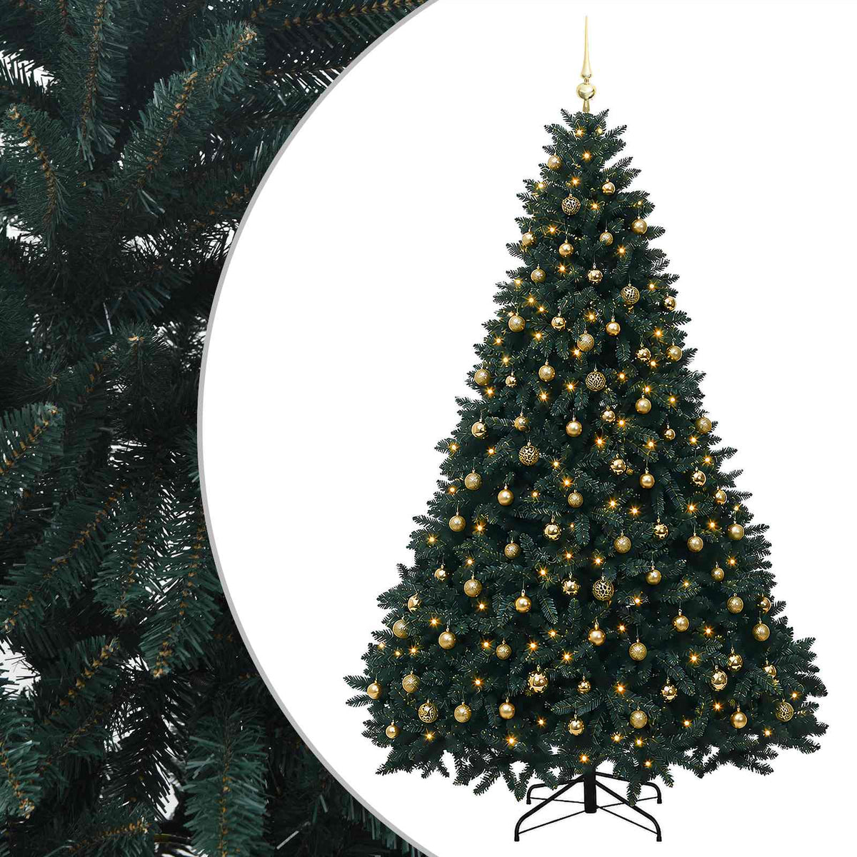 Artificial Christmas Tree Dark Green with Bauble 300 cm
