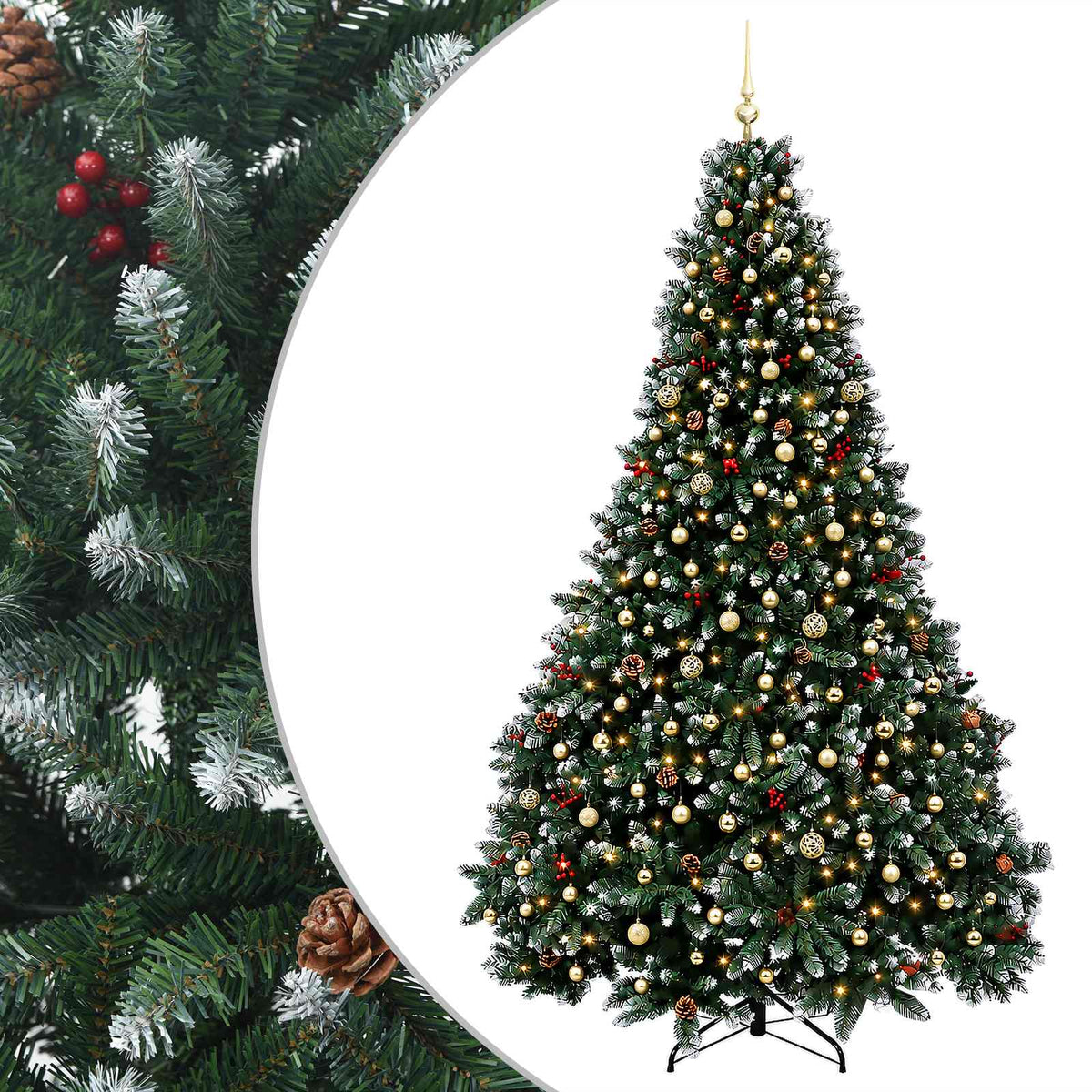 Artificial Christmas Tree Green with Bauble 270 cm 300 LEDs