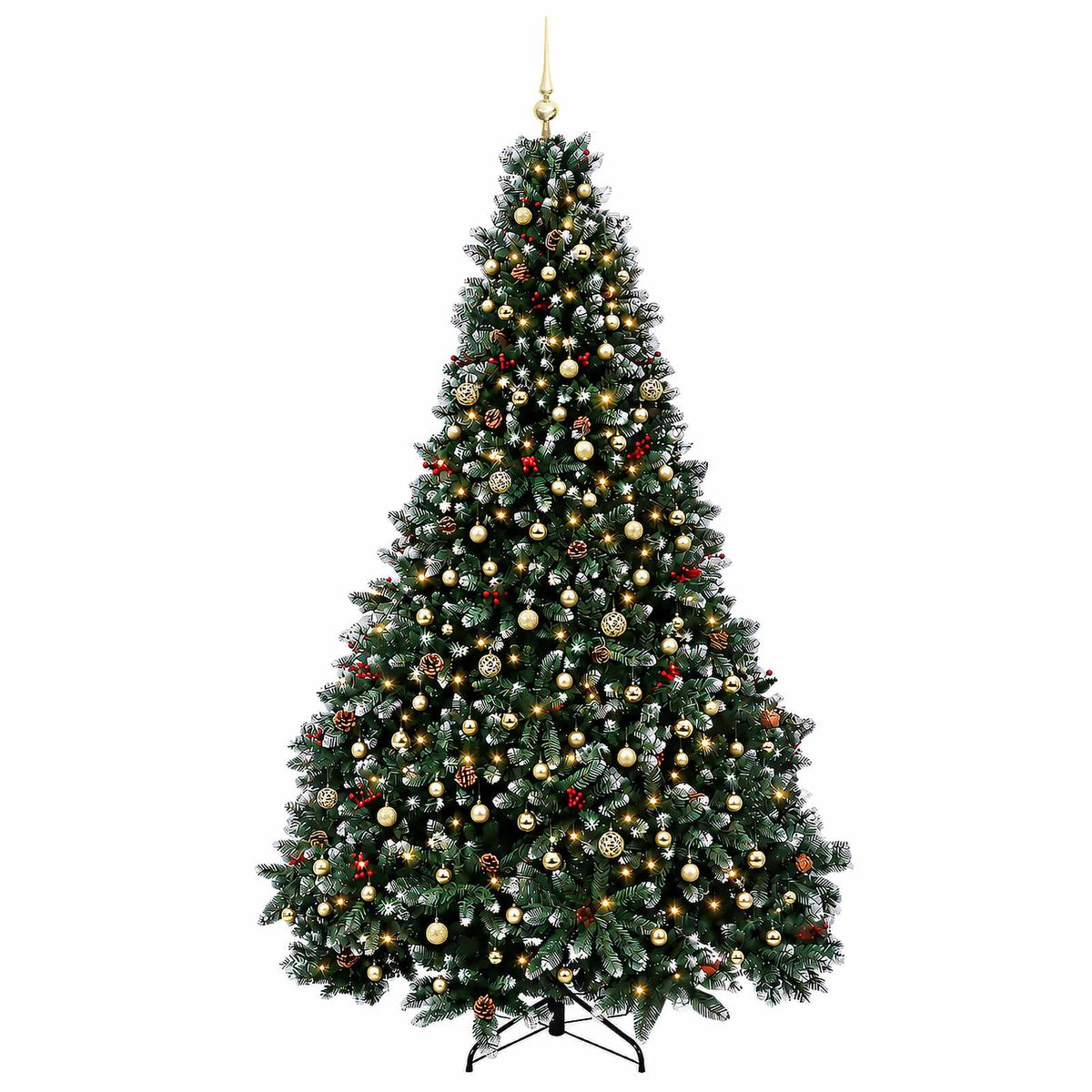 Artificial Christmas Tree Green with Bauble 270 cm 300 LEDs