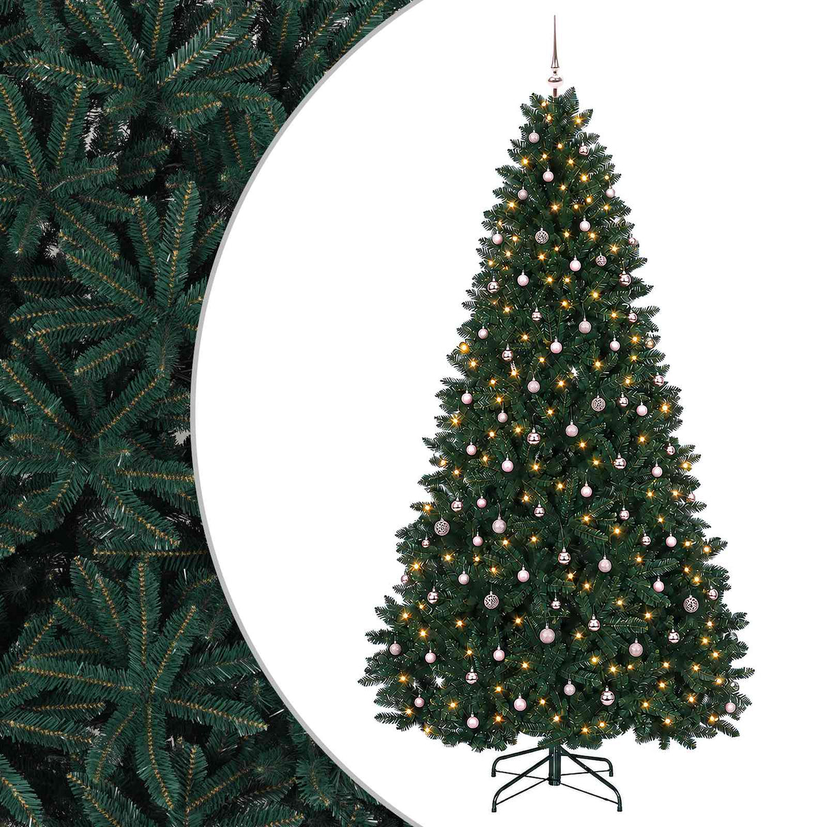 Artificial Christmas Tree Dark Green with Bauble 300 cm