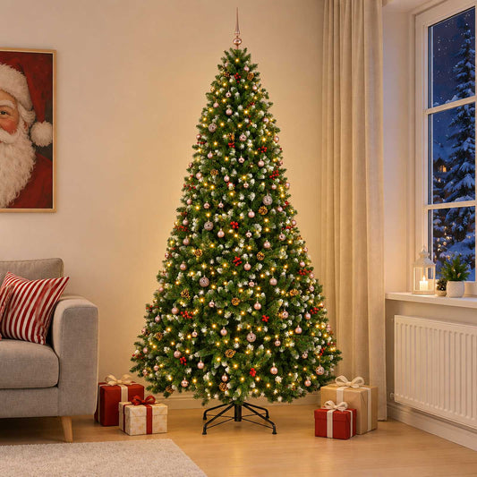 Artificial Green Christmas Tree with Ornaments 300 cm 300 LEDs