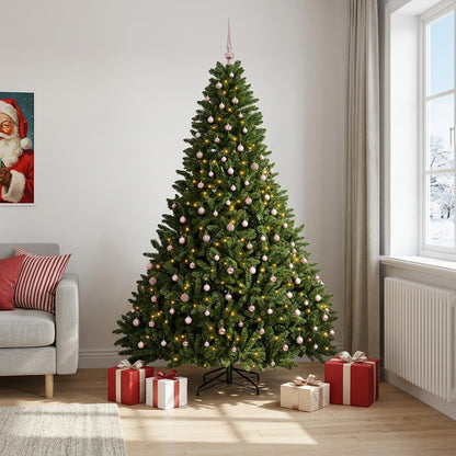 Artificial Light Green Christmas Tree with Baubles 300 cm