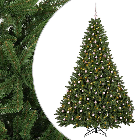 Artificial Light Green Christmas Tree with Baubles 300 cm