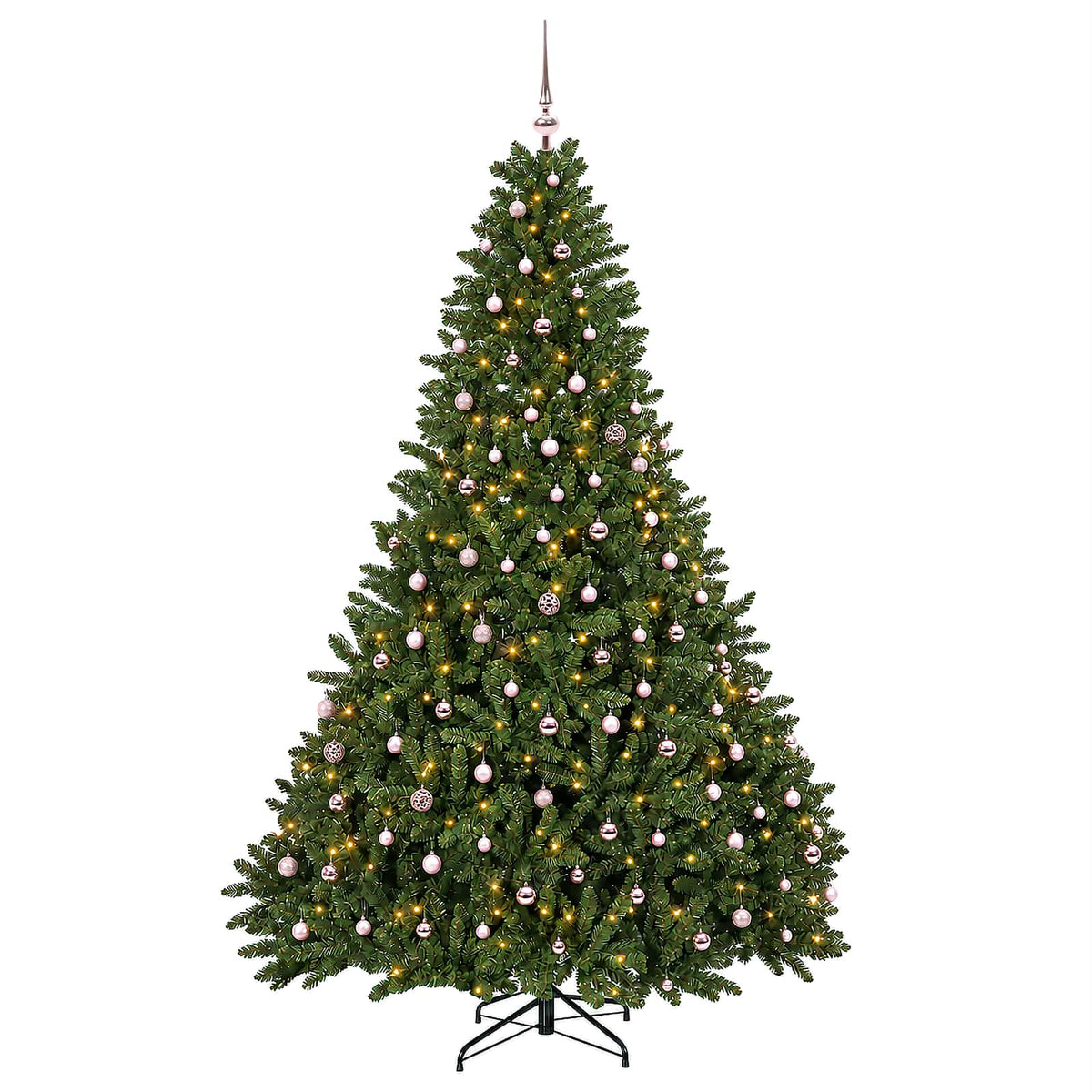 Artificial Light Green Christmas Tree with Baubles 300 cm