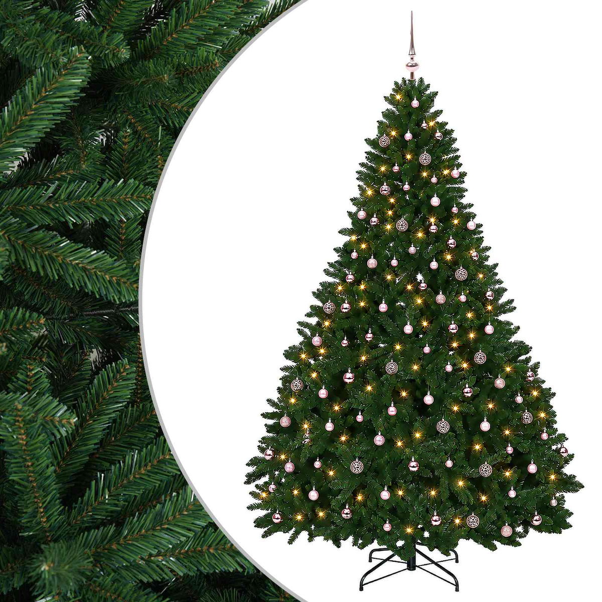 Artificial Christmas Tree Mid-green with Ornament 270 cm