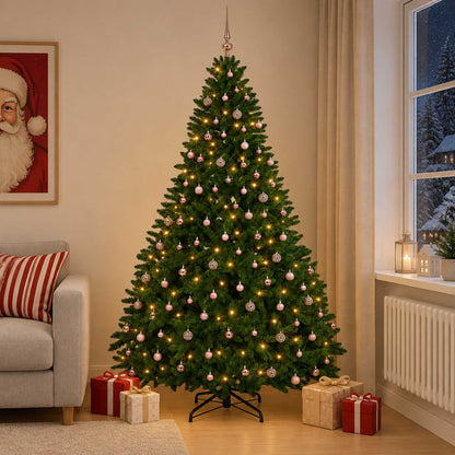 Artificial Christmas Tree Mid-green with Ornament 270 cm