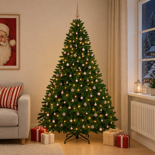 Artificial Christmas Tree Mid-green with Ornament 270 cm
