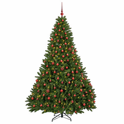 Artificial Light Green Christmas Tree with Baubles 300 cm