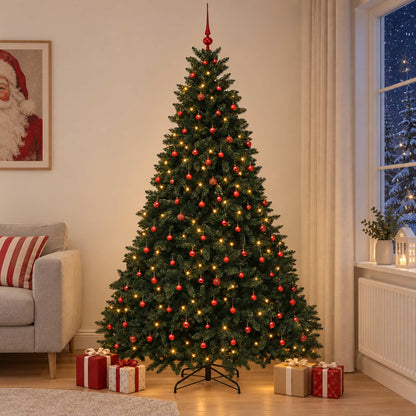 Artificial Christmas Tree Dark Green with Bauble 300 cm