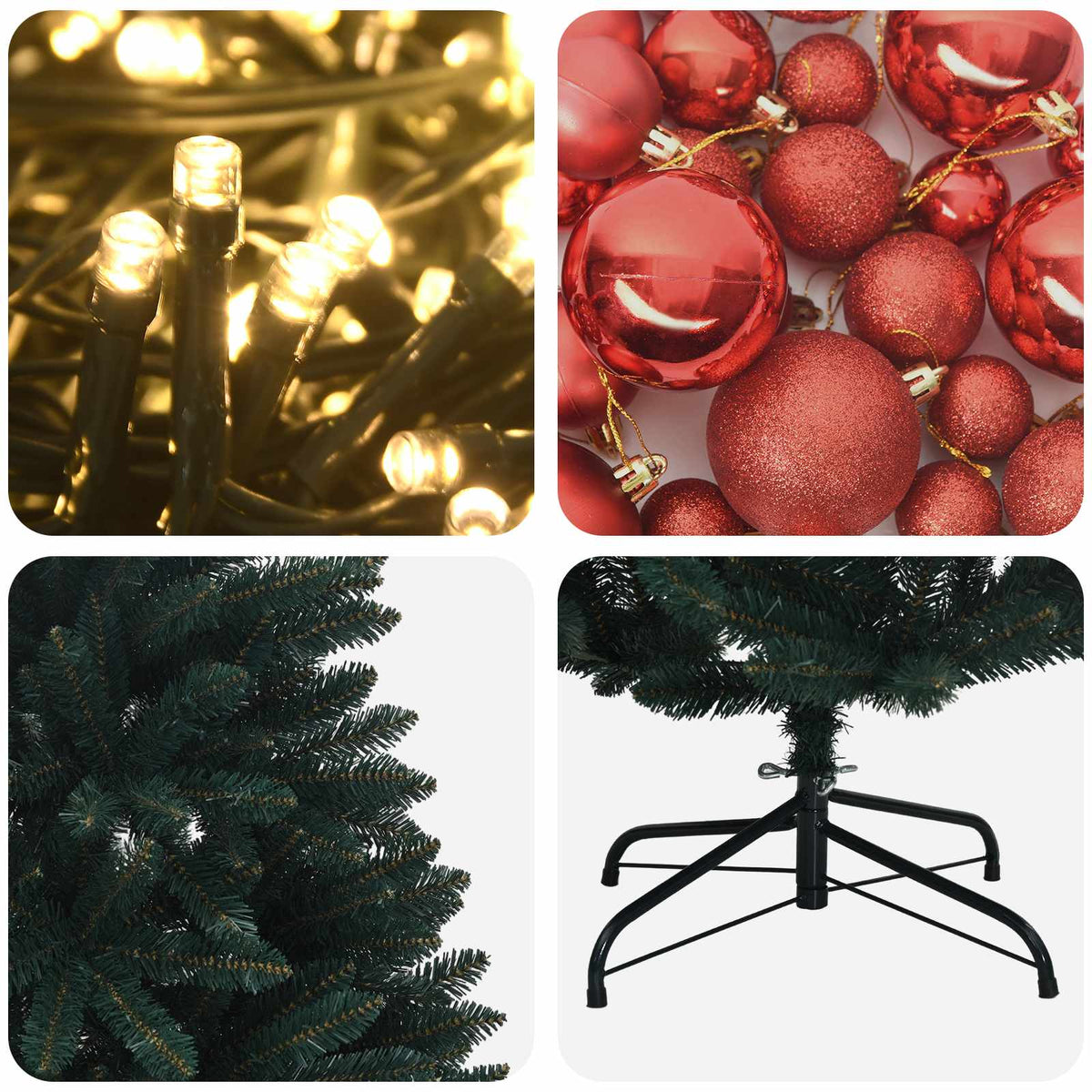 Artificial Christmas Tree Dark Green with Bauble 300 cm