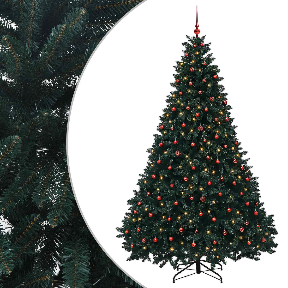 Artificial Christmas Tree Dark Green with Bauble 300 cm