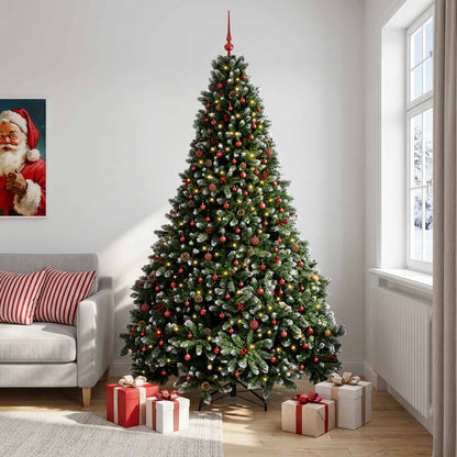 Artificial Christmas Tree Green with Baubles 270 cm 300 LEDs