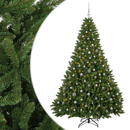 Artificial Light Green Christmas Tree with Baubles 300 cm