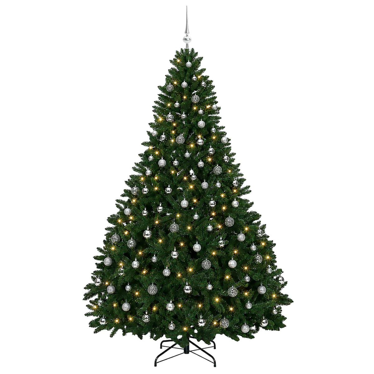 Artificial Christmas Tree Mid-green with Ornament 270 cm