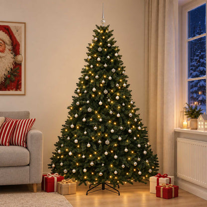 Artificial Christmas Tree Dark Green with Bauble 270 cm