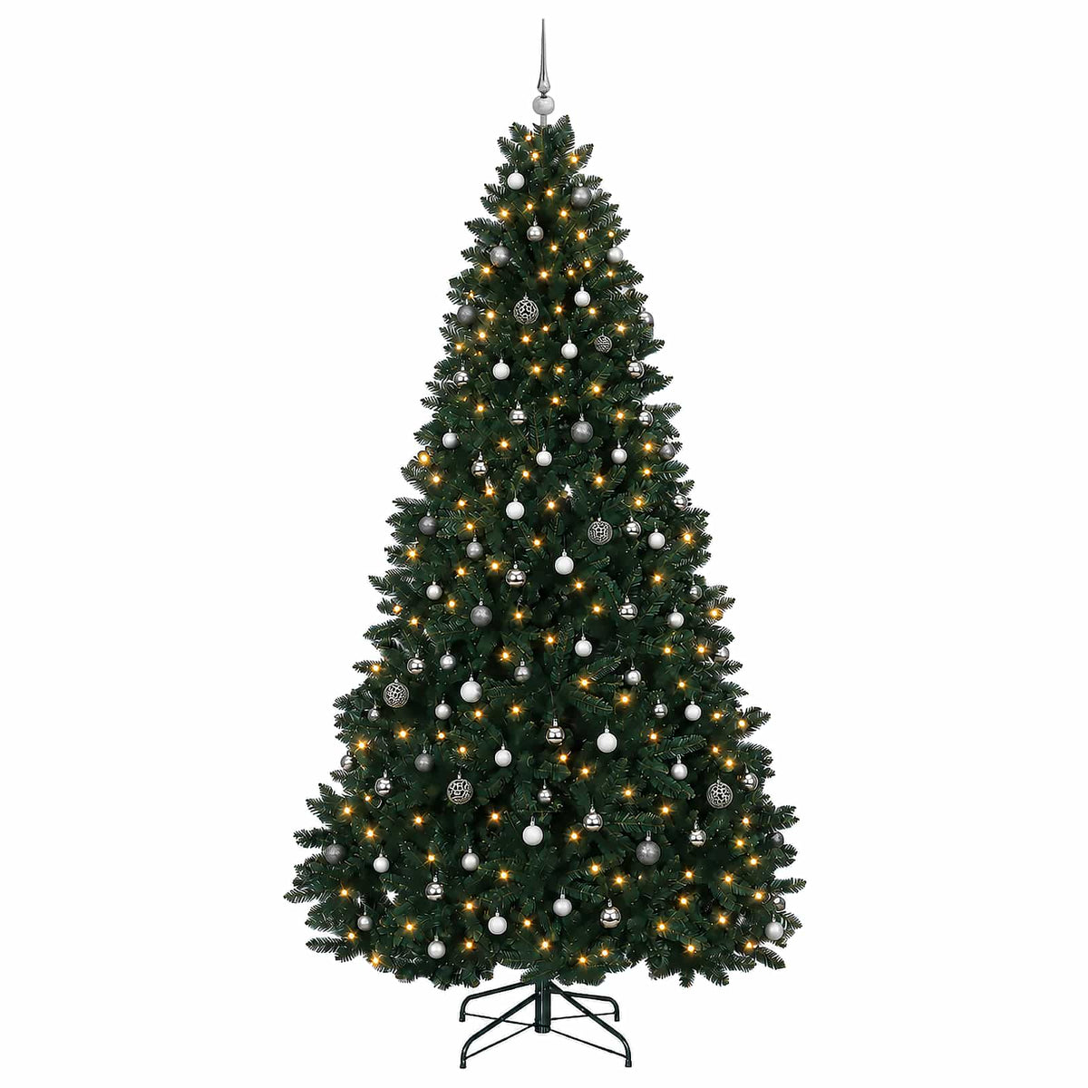 Artificial Christmas Tree Dark Green with Bauble 270 cm