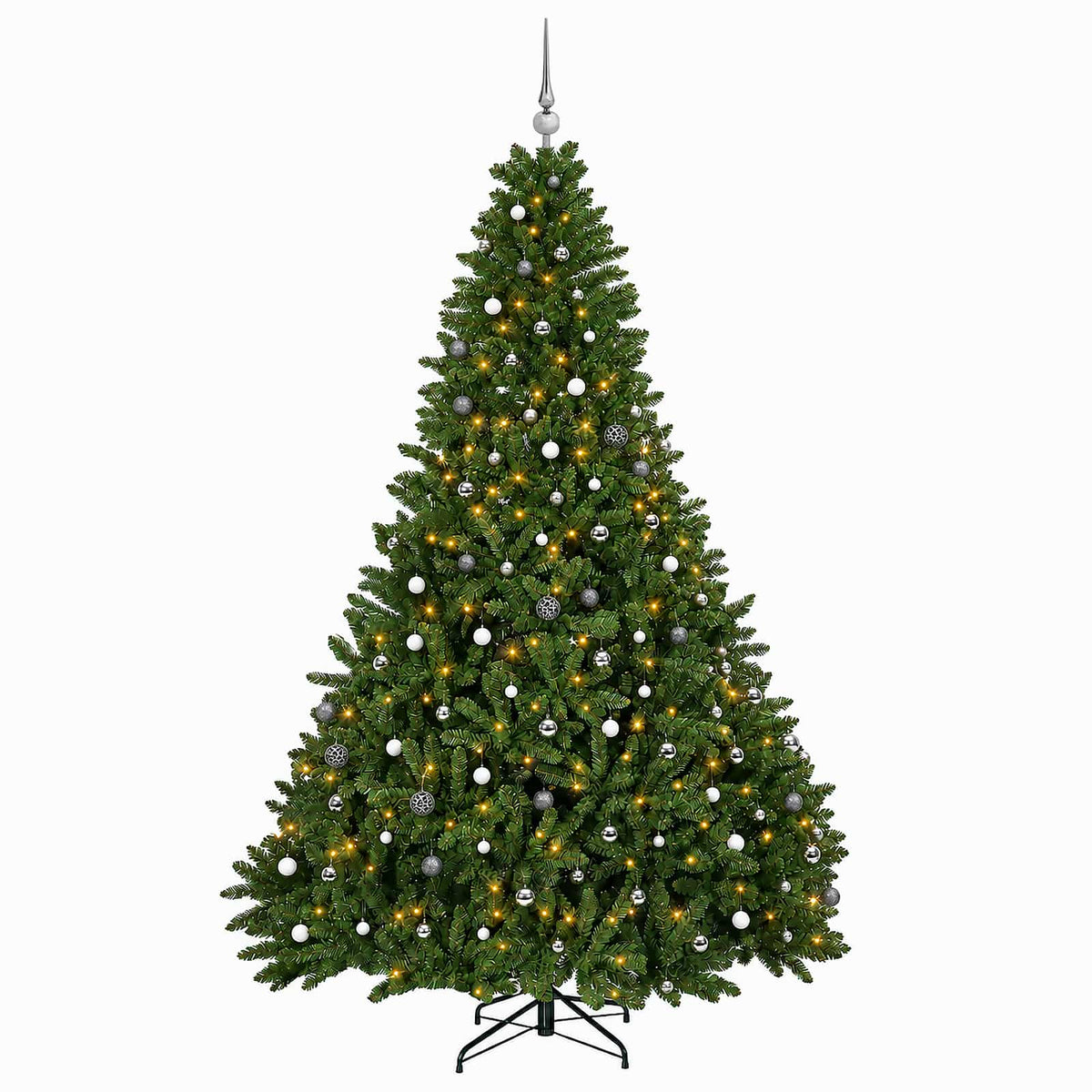 Artificial Christmas Tree Light Green with Baubles 300 cm