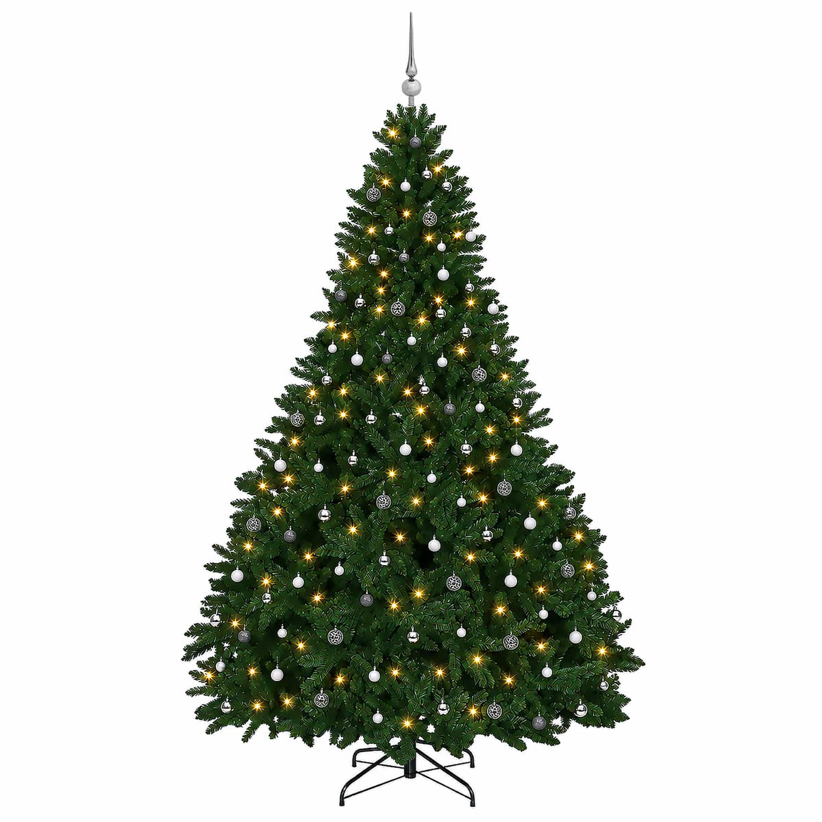 Artificial Christmas Tree Mid-green with Ornament 270 cm