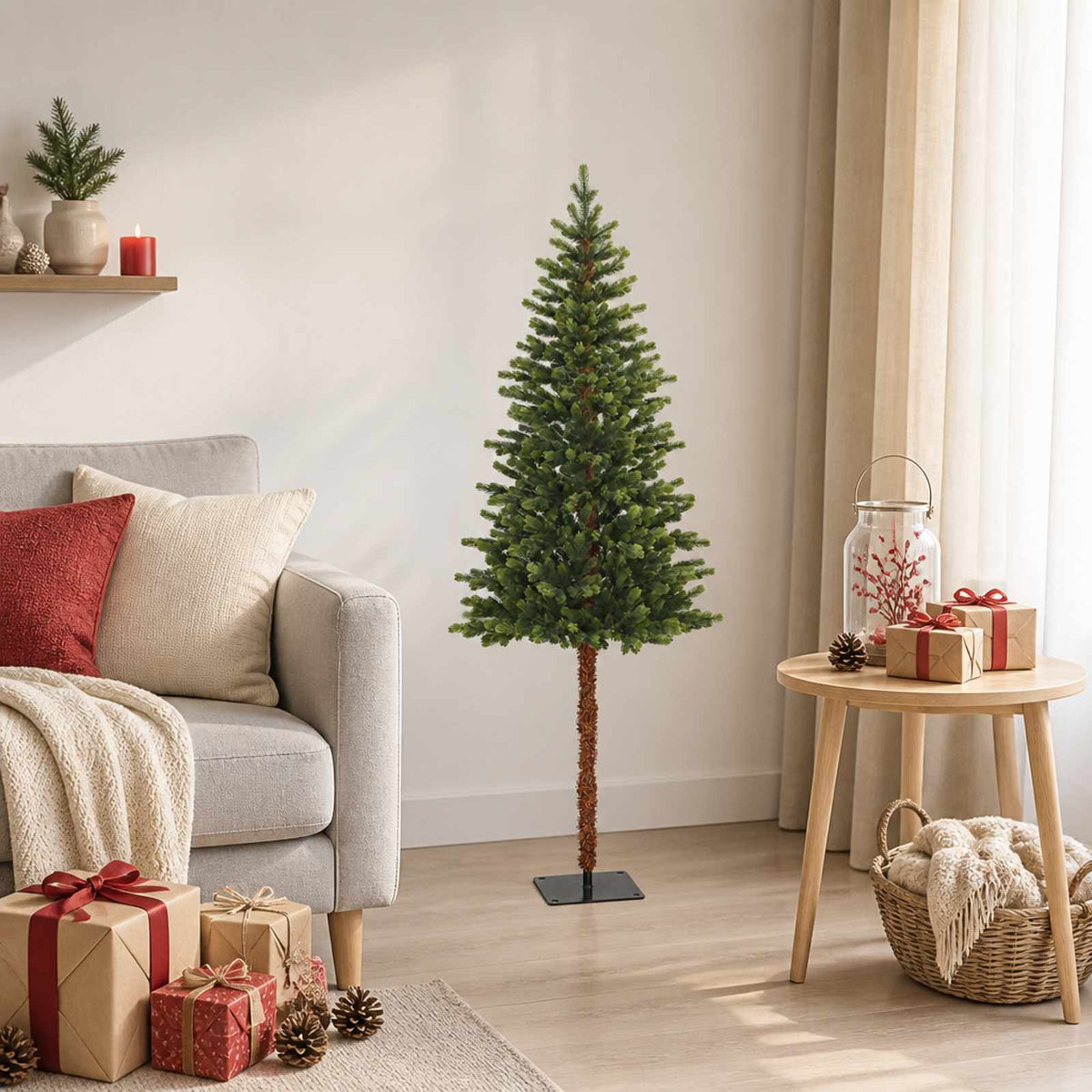 Artificial Hinged Christmas Tree 150 cm PVC and Metal Green