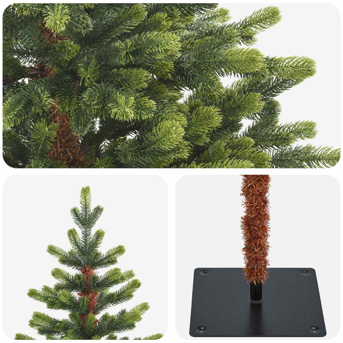 Artificial Hinged Christmas Tree 150 cm PVC and Metal Green