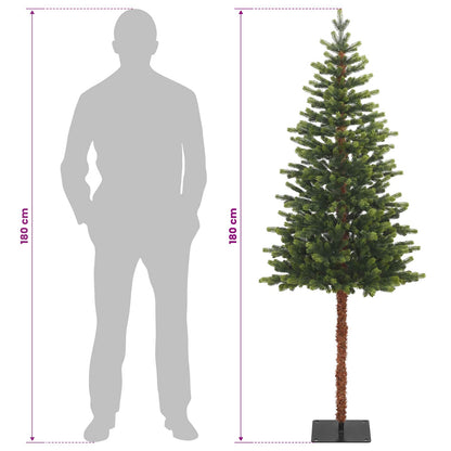 Artificial Hinged Christmas Tree 180 cm PVC and Metal Green