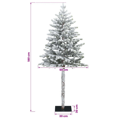 Artificial Hinged Christmas Tree 180 cm PVC and Metal