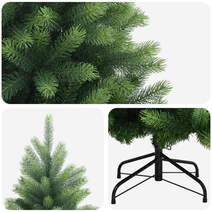 Artificial Hinged Christmas Tree 210 cm PVC and Metal Green