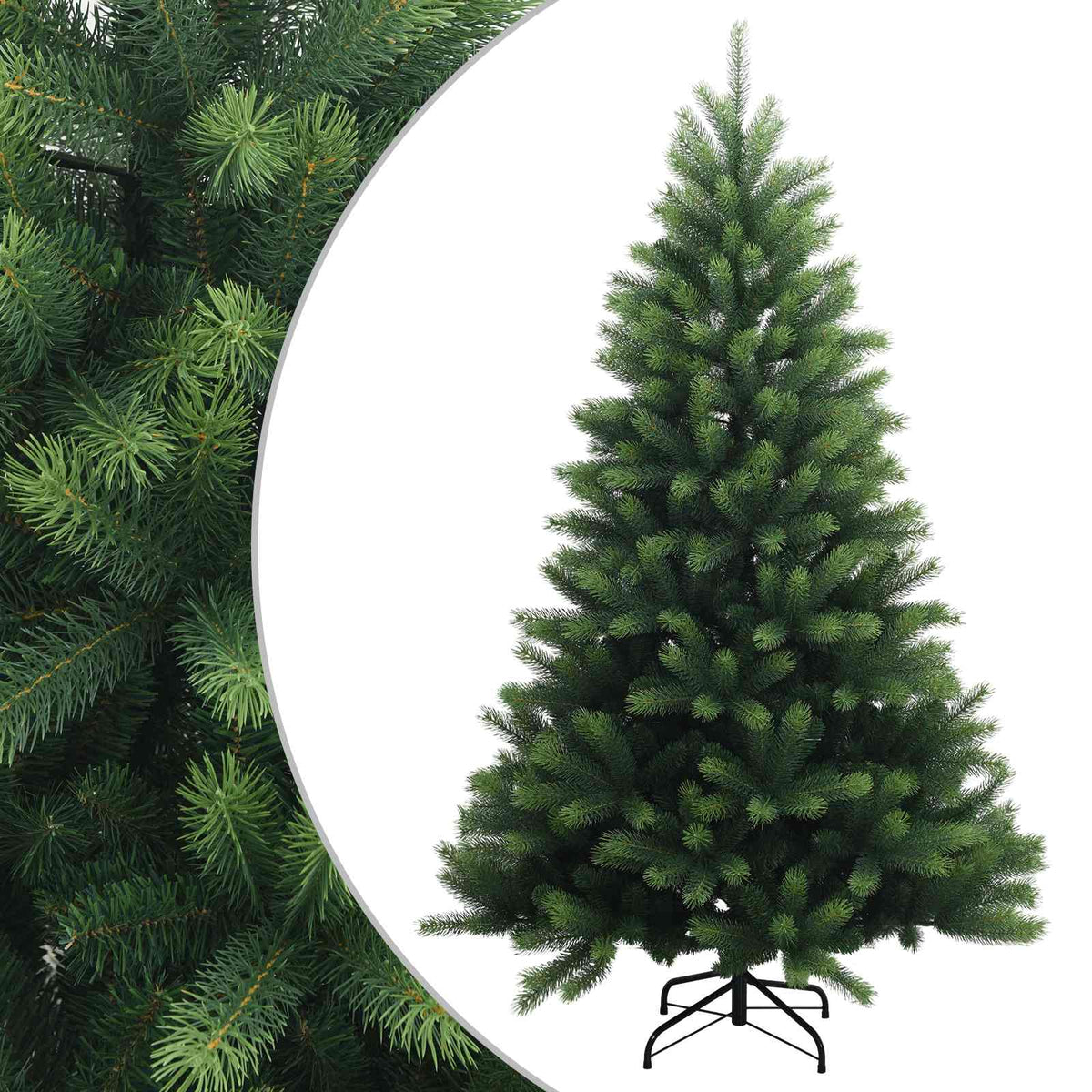Artificial Hinged Christmas Tree 240 cm PVC and Metal Green